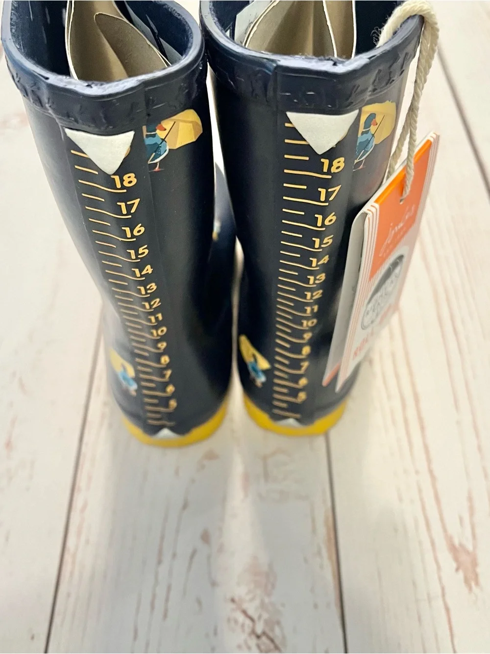 NIB - Joules - Junior Navy Duck Roll Up Wellies